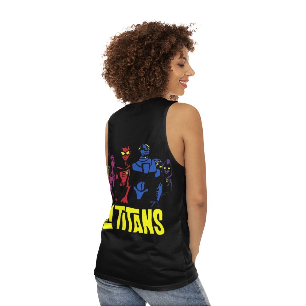 Teen Titans Unisex Silhouette Tank Top - women back