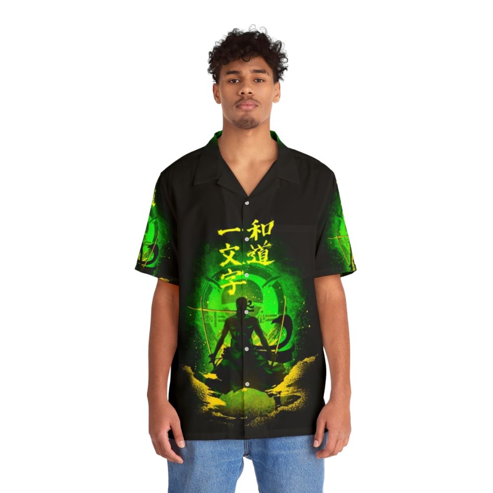 Zoro anime-inspired Hawaiian shirt - People Front