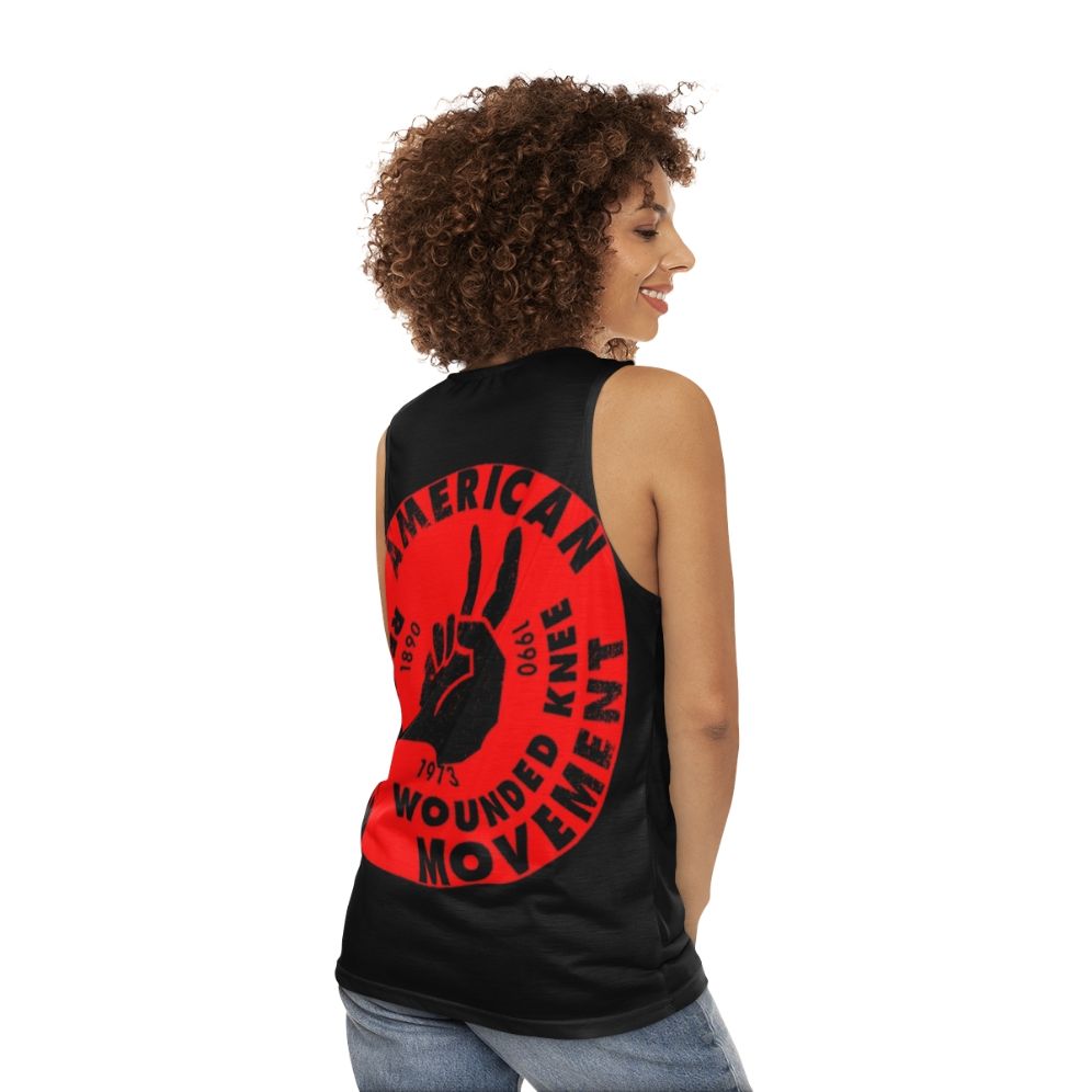 Unisex American Indian Movement Tank Top - women back