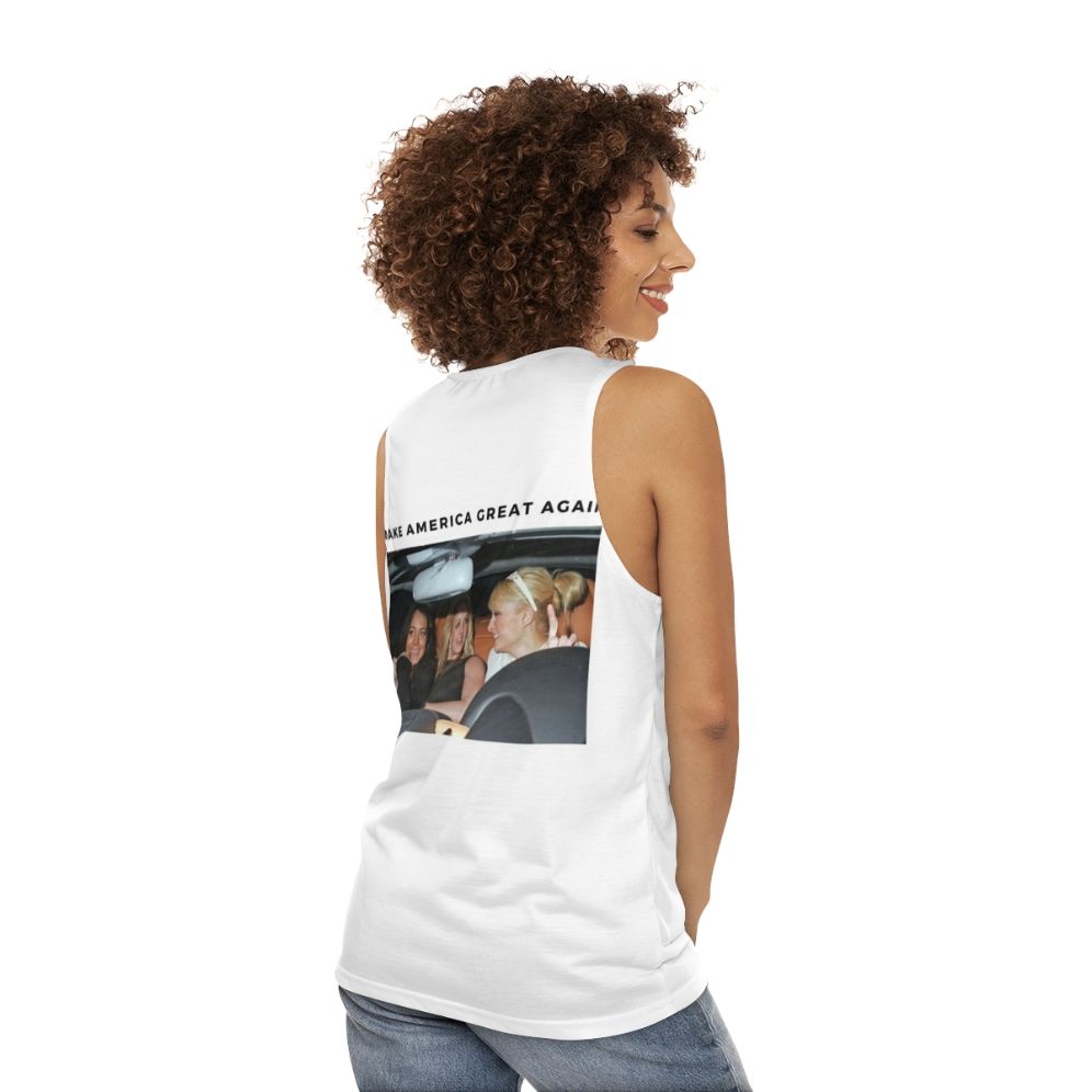 Unisex celebrity-inspired women's tank top - women back