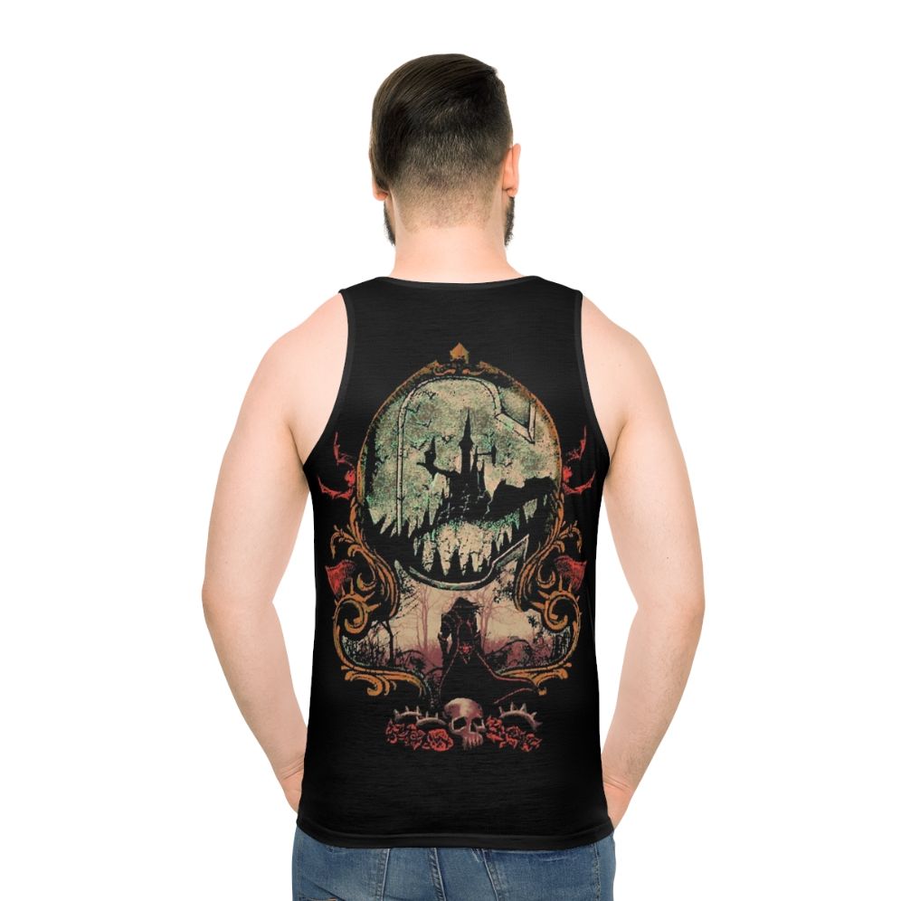 Castlevania inspired vampire hunter unisex tank top - men back