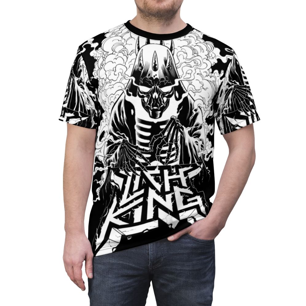 Lich King Nucleomancer T-shirt featuring a thrash metal design - men front