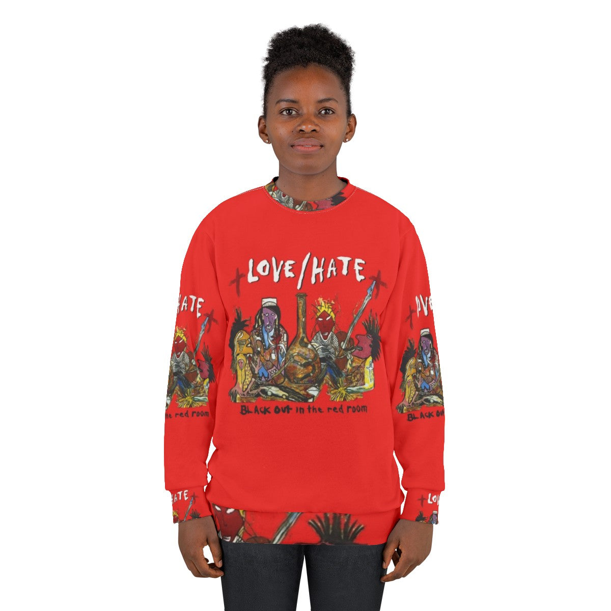 Blackout in the Red Room Heavy Metal Grunge Sweatshirt - women