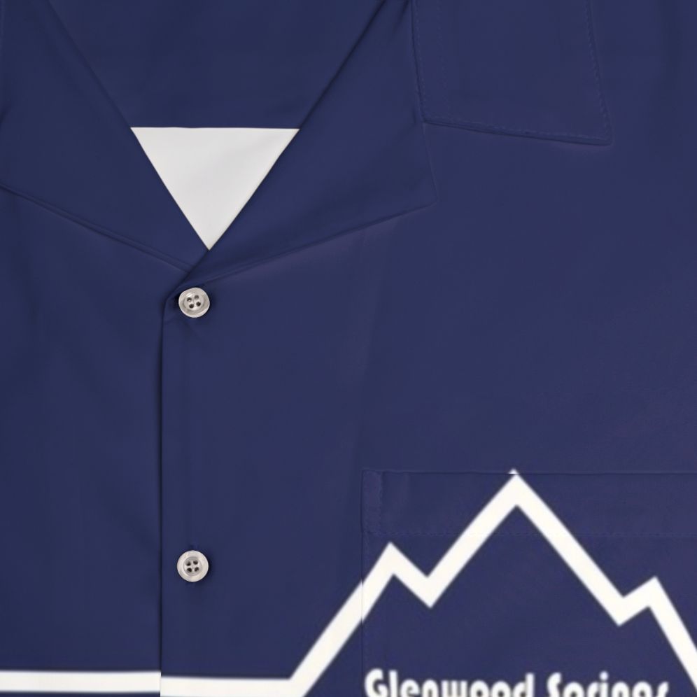 Glenwood Springs Colorado Hawaiian Shirt featuring mountain and outdoor adventure motifs - Detail