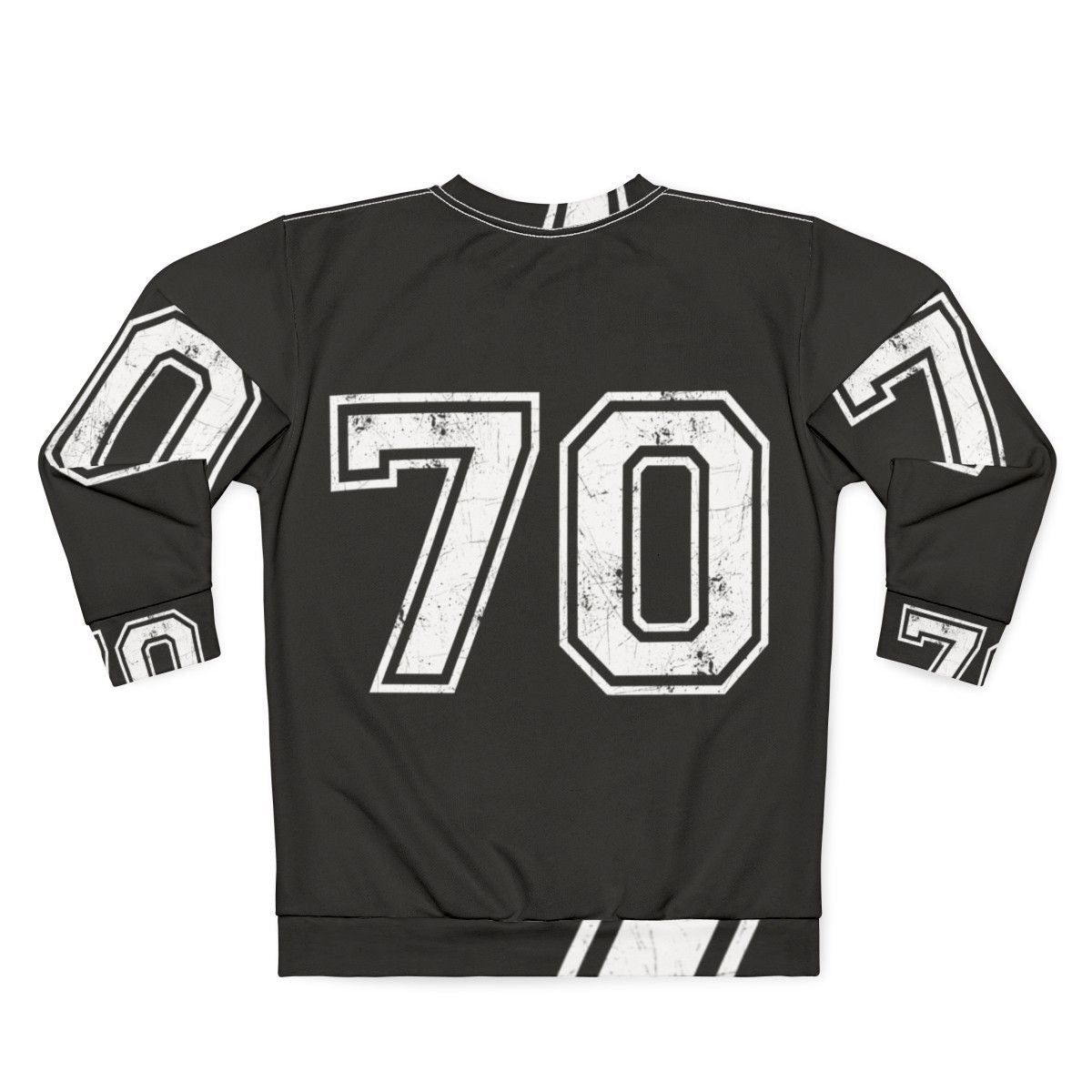 Sports sweatshirt with large number 70 jersey design - Back