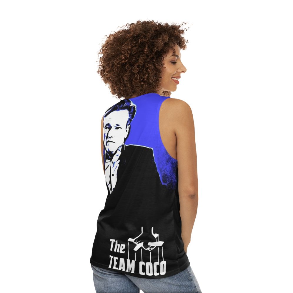 Conan O'Brien "The Godfather" style unisex tank top - women back