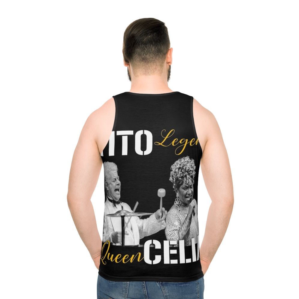 Celia Cruz and Tito Puente Unisex Tank Top - men back