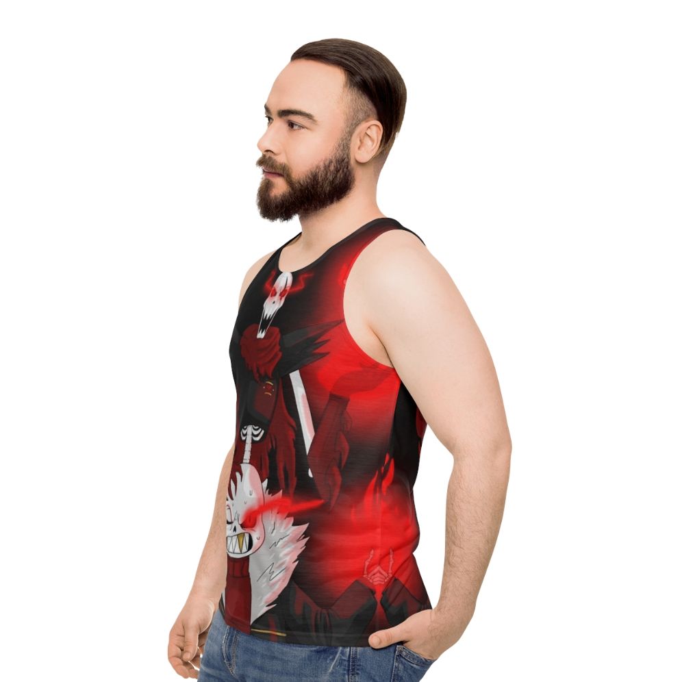 Underfell Undertale Unisex Tank Top Featuring Papyrus and Sans Fanart - men side