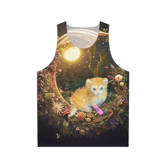 Dreamy Tater Tot Unisex Tank Top with Kitty Print