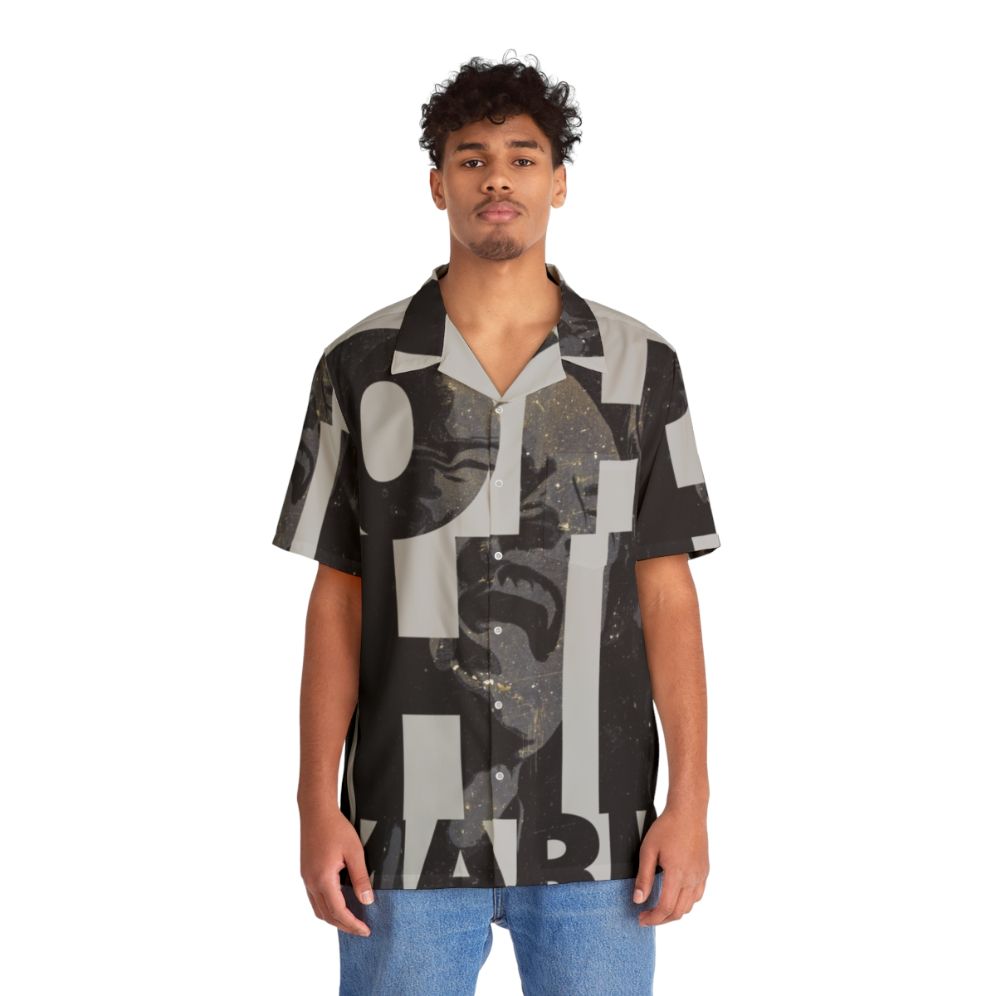 "Oh Hi Mark" Hawaiian shirt featuring The Room inspired graphics - People Front