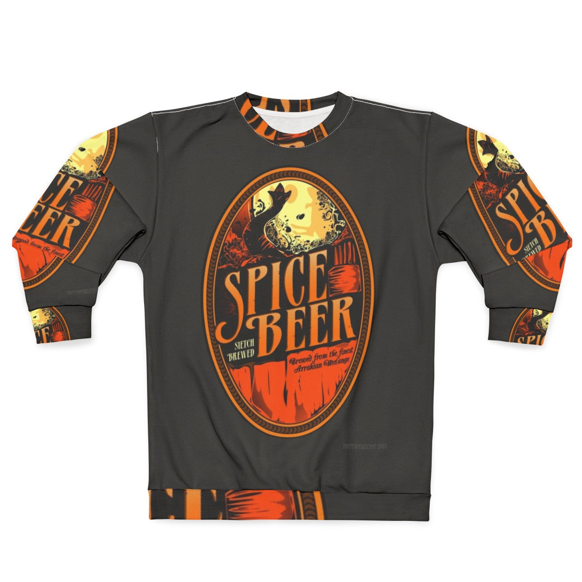 Spice beer label inspired sweatshirt with Dune sci-fi book references