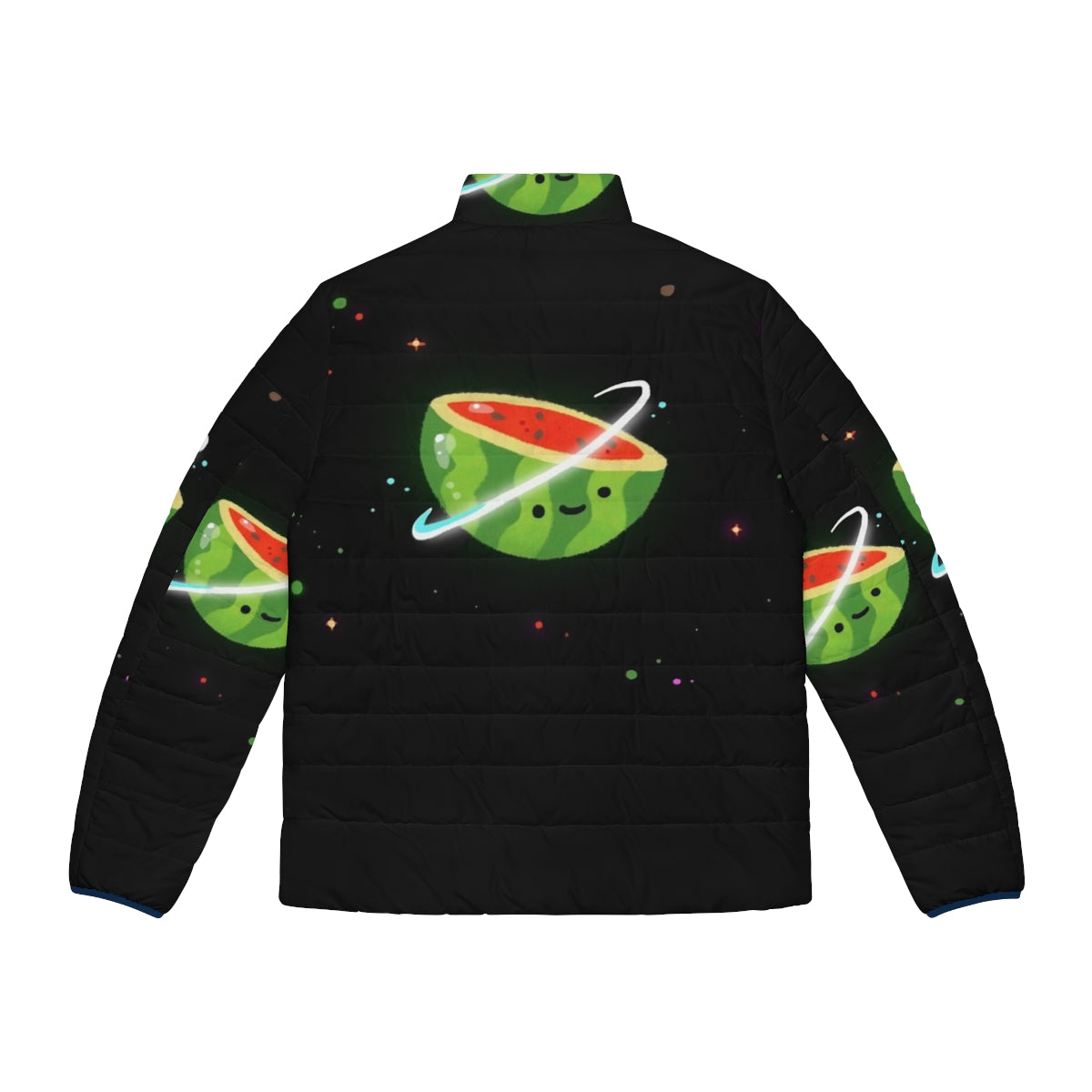 Spacemelon puffer jacket with kids character design and space-inspired graphics - Back