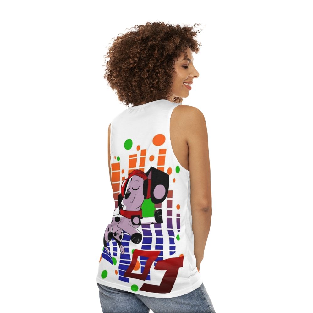 DJ Unisex Dalmatian Tank Top - women back