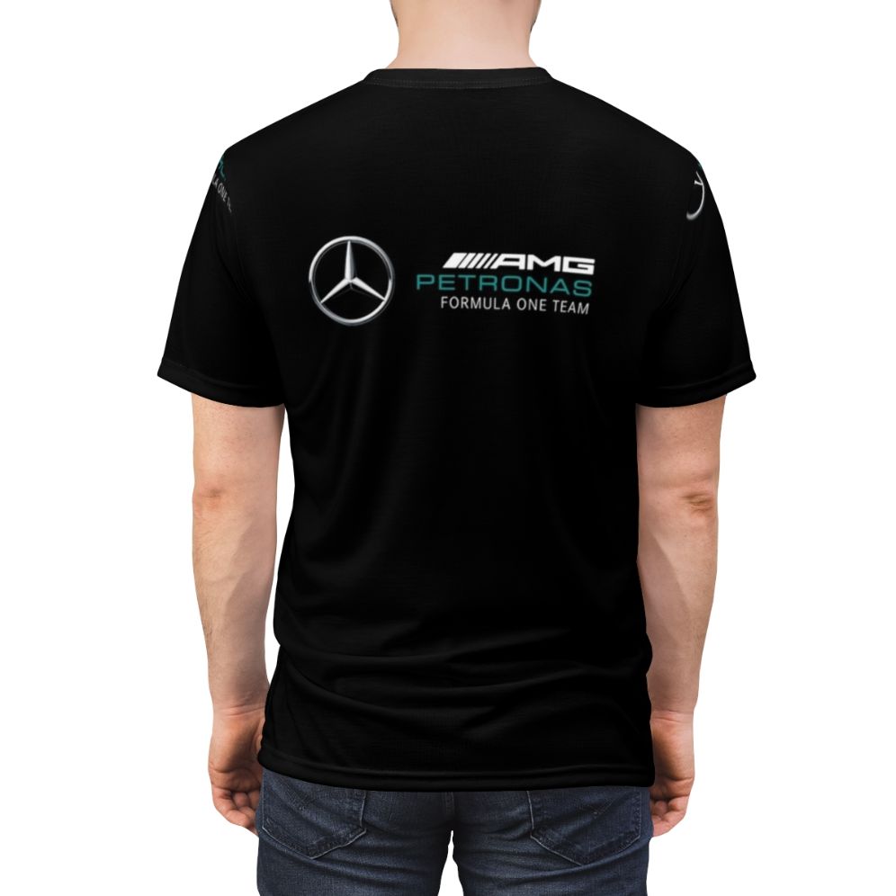 Commemorative Formula 1 Racing Inspired T-Shirt with Mercedes-AMG Petronas F1 Team Styling - men back