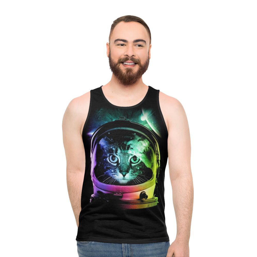 Astronaut Cat Unisex Tank Top - men