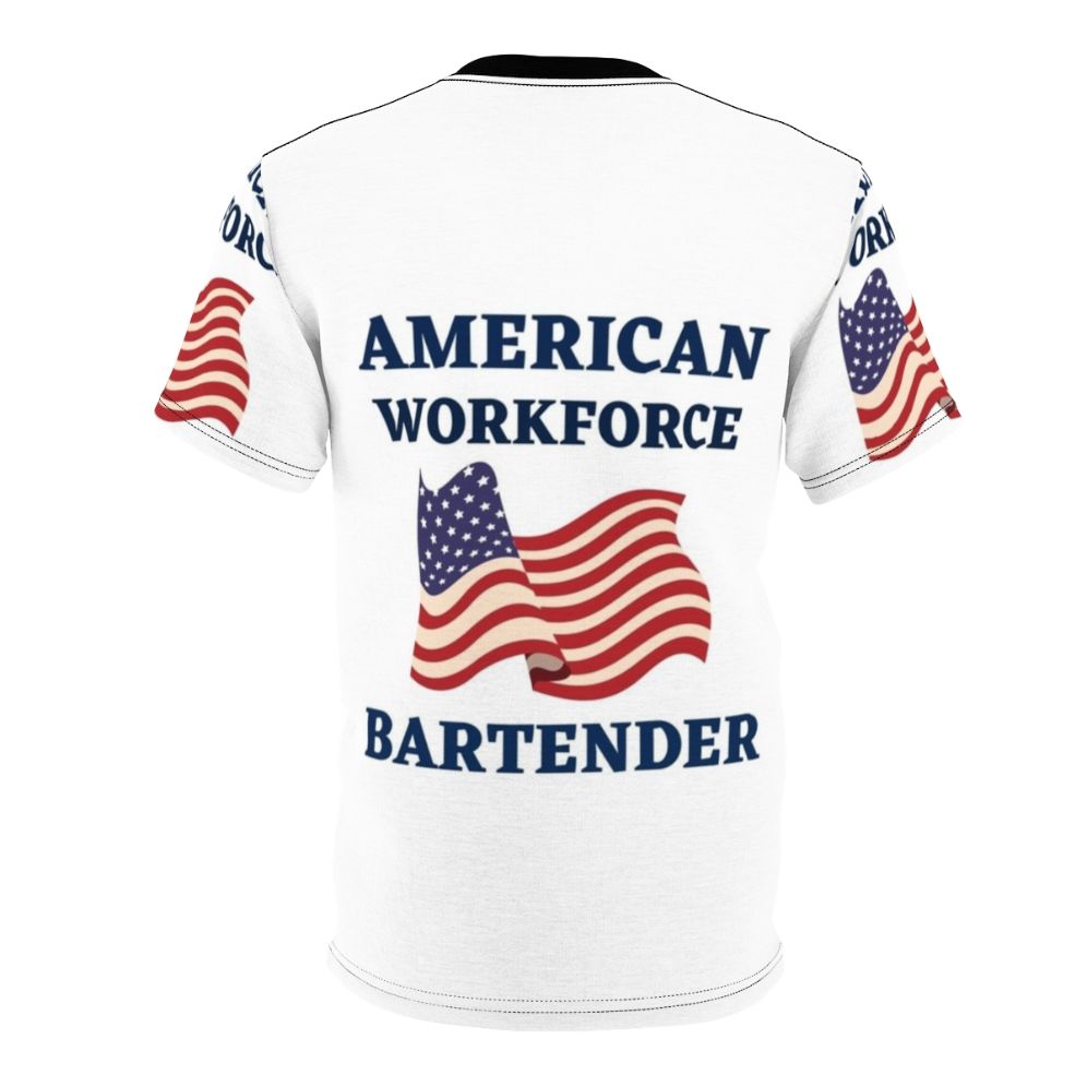 Patriotic Bartender American Workforce T-Shirt - Back