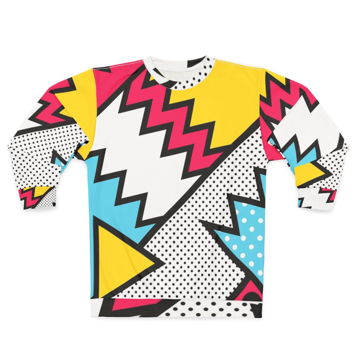 80s memphis pattern graphic sweatshirt