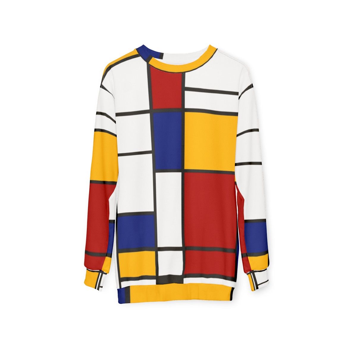 Mondrian inspired De Stijl graphic sweatshirt - hanging