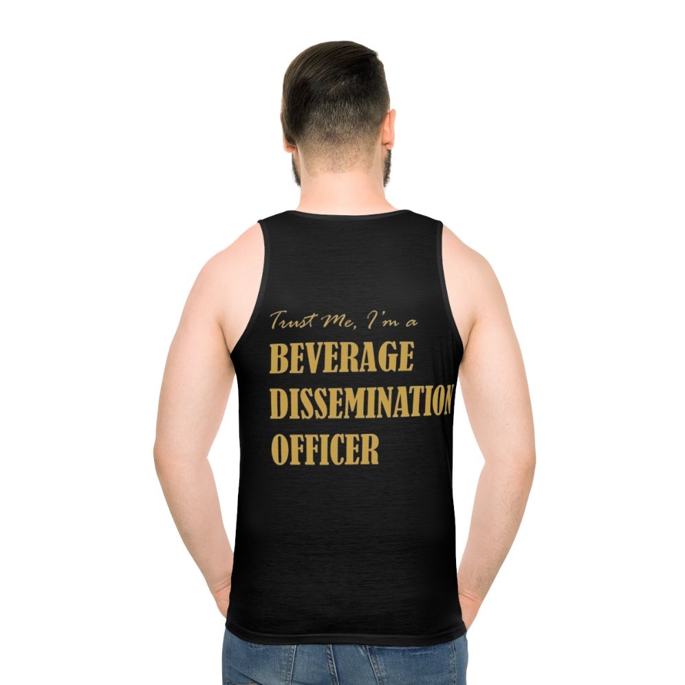 Bartender Beverage Dissemination Officer Unisex Tank Top - men back