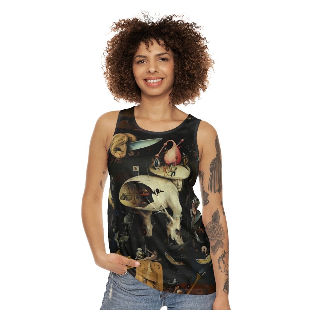 Hieronymus Bosch surreal fine art unisex tank top - women