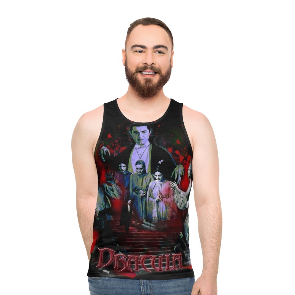 Dracula Unisex Classic Horror Tank Top - men