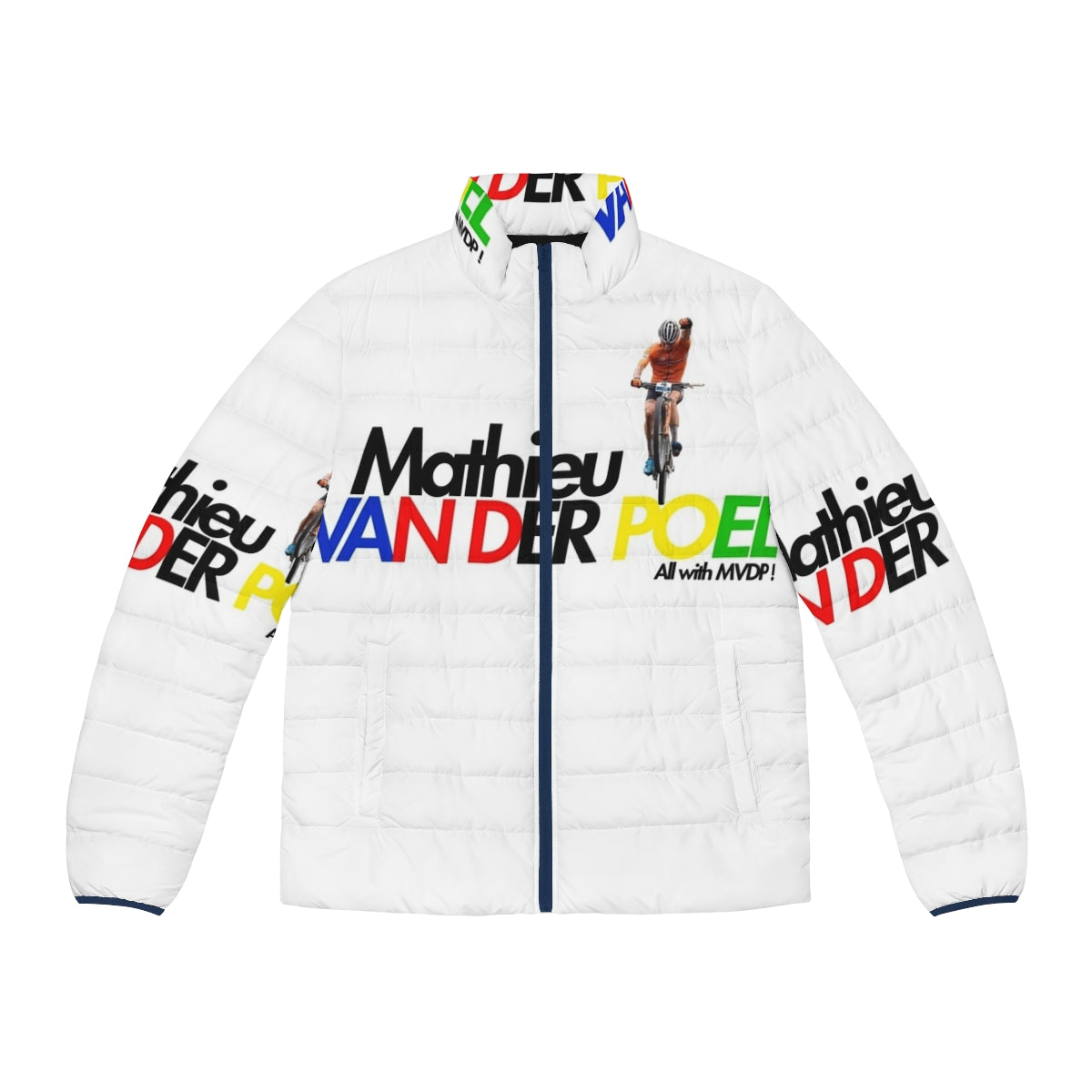 Mathieu Van Der Poel World Champion Puffer Jacket for Cyclists