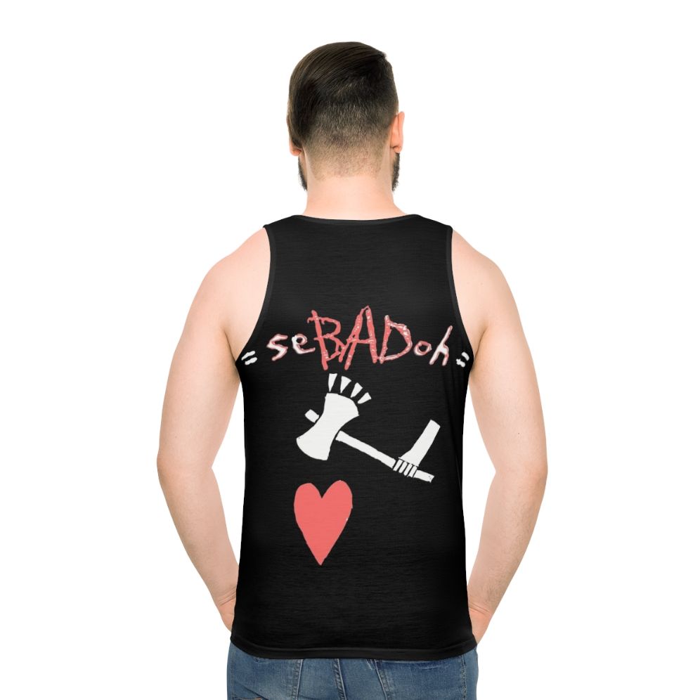 Sebadoh unisex tank top featuring vintage 80s band graphic - men back