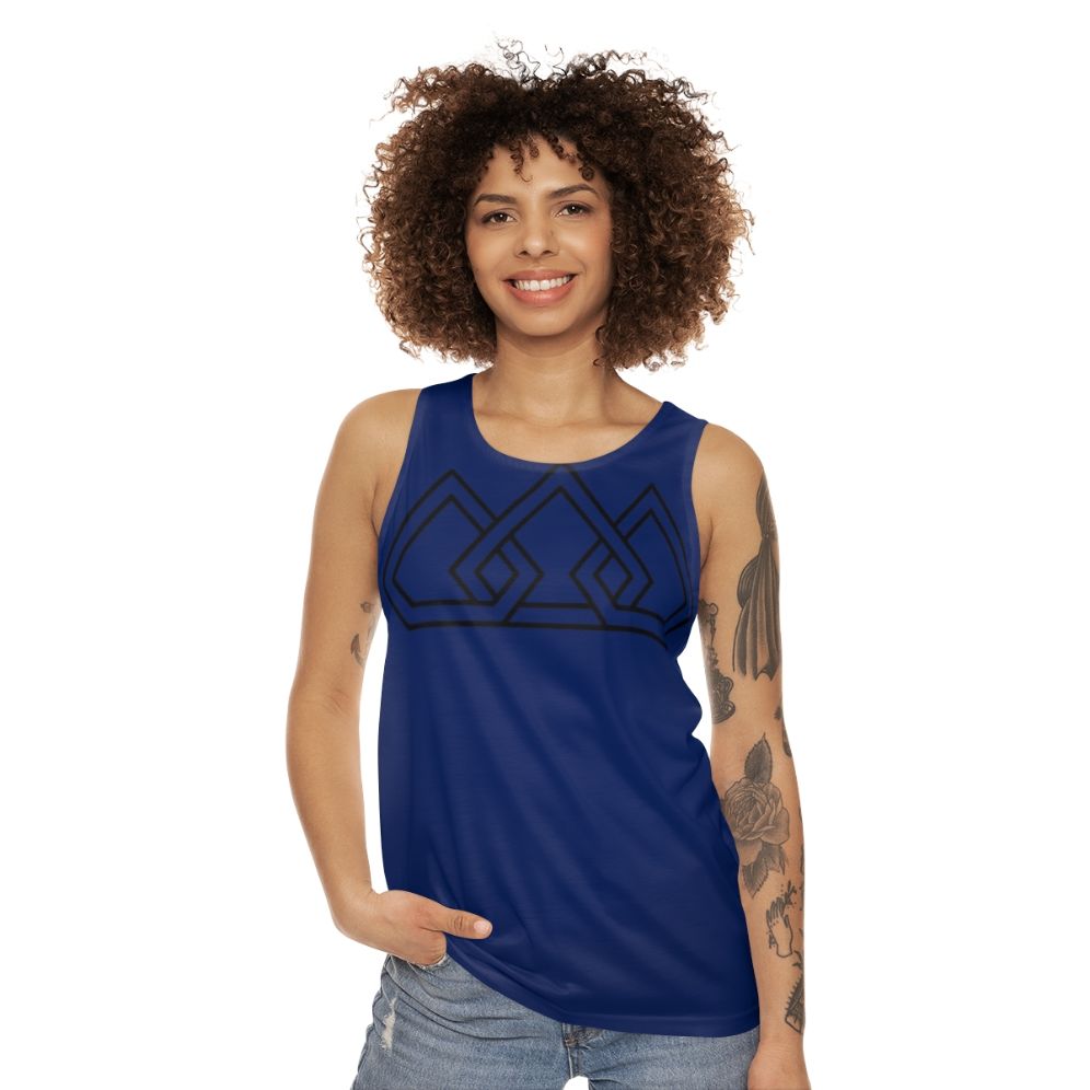 Unisex tank top with "Legend" design by The Score band - women