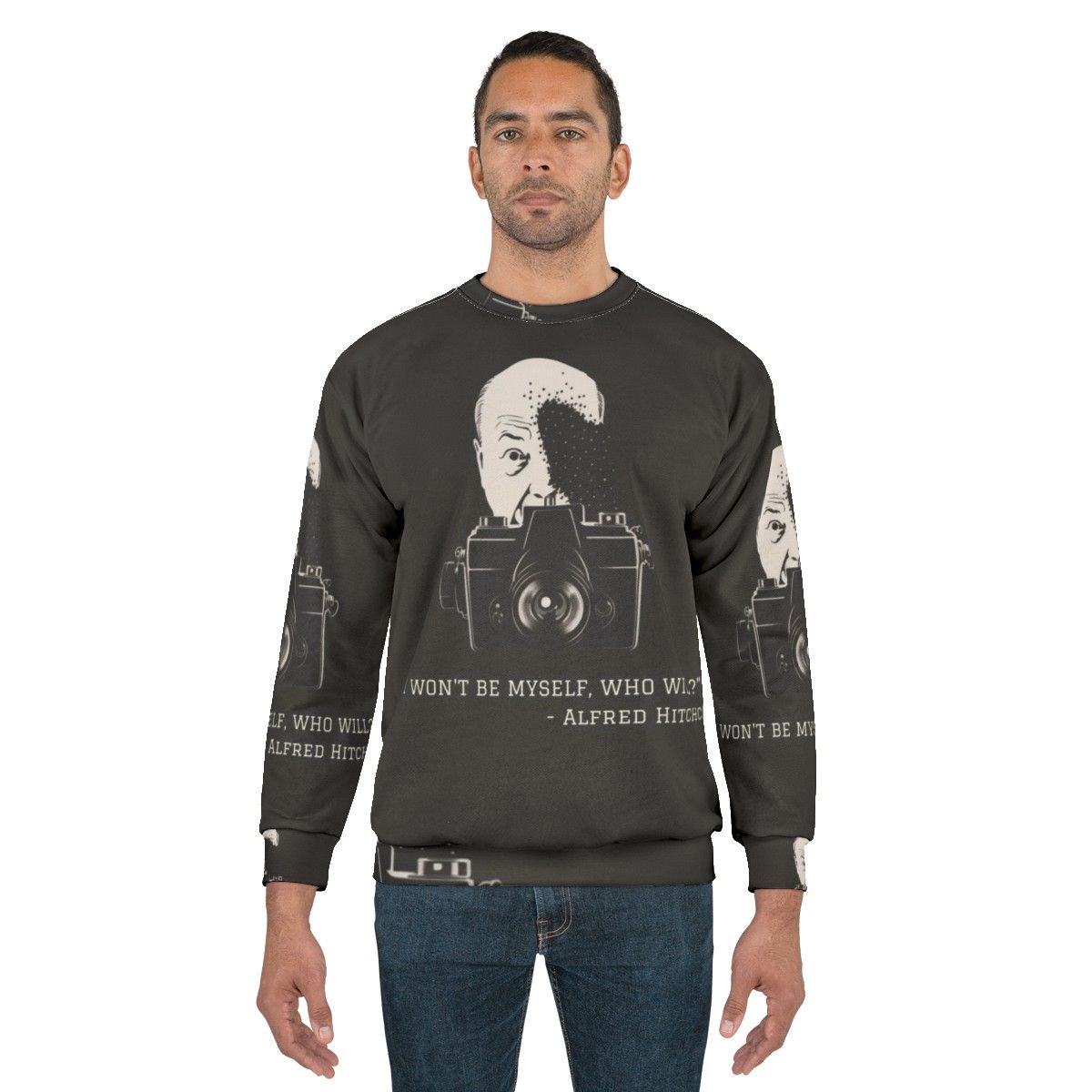 Alfred Hitchcock Quote Sweatshirt featuring iconic movie quotes - men