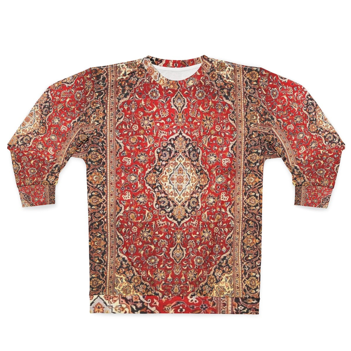 Floral Antique Persian Carpet Print Sweatshirt