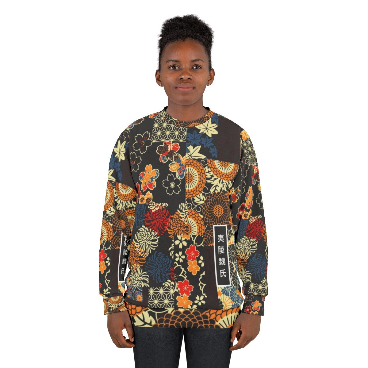 Anime inspired kimono seamless sweatshirt - women