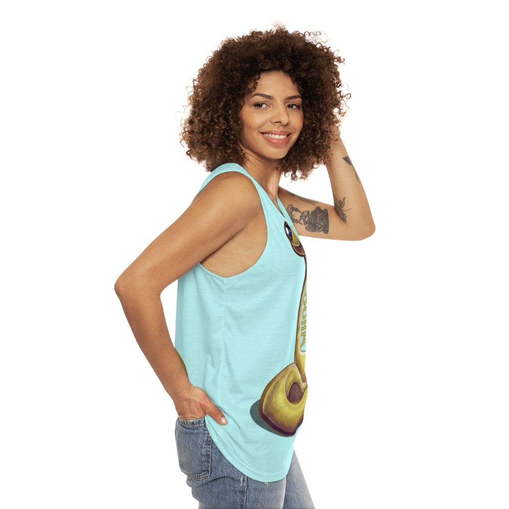 Whooping snake unisex tank top - women side