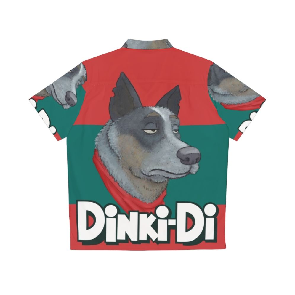 Dinki Di Dogmeat Hawaiian Shirt with Post-Apocalyptic Cartoon Design - Back