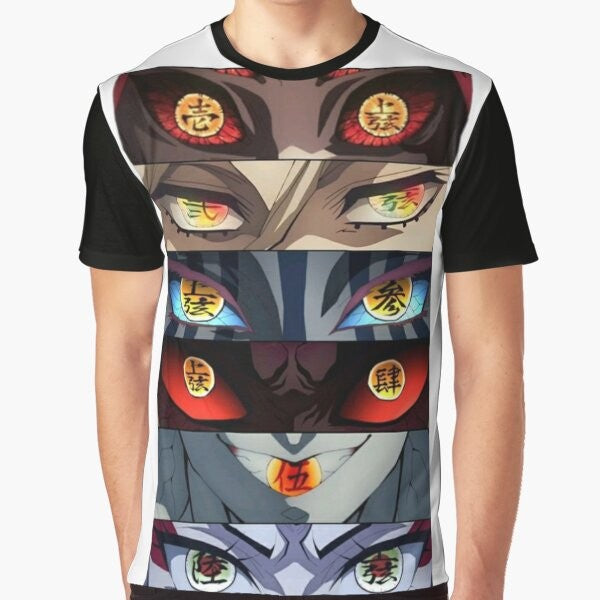 Demon Slayer Upper Moons Eyes Graphic T-Shirt