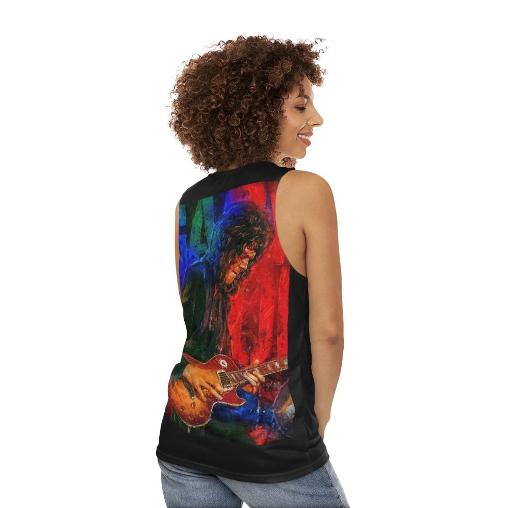 Gary Moore Tribute Portrait Art Unisex Tank Top - women back