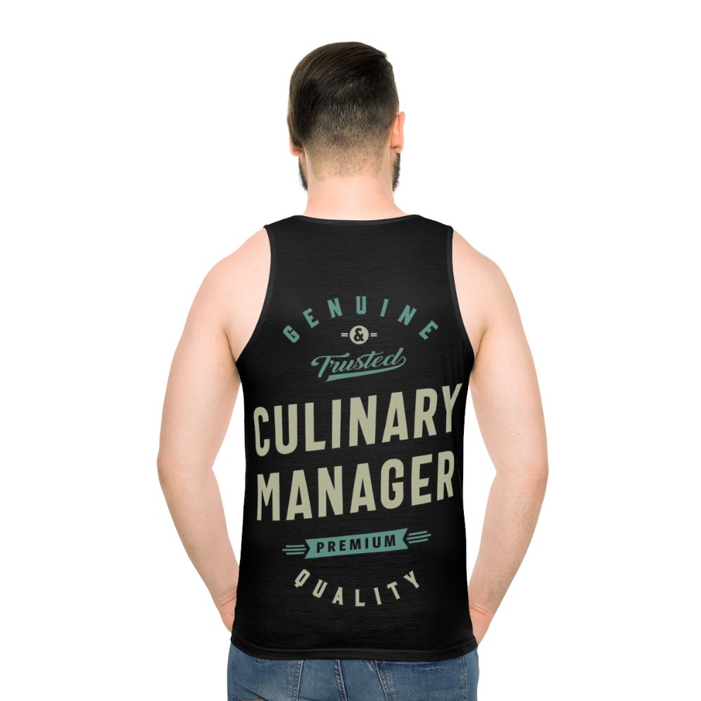 Culinary manager unisex tank top - men back