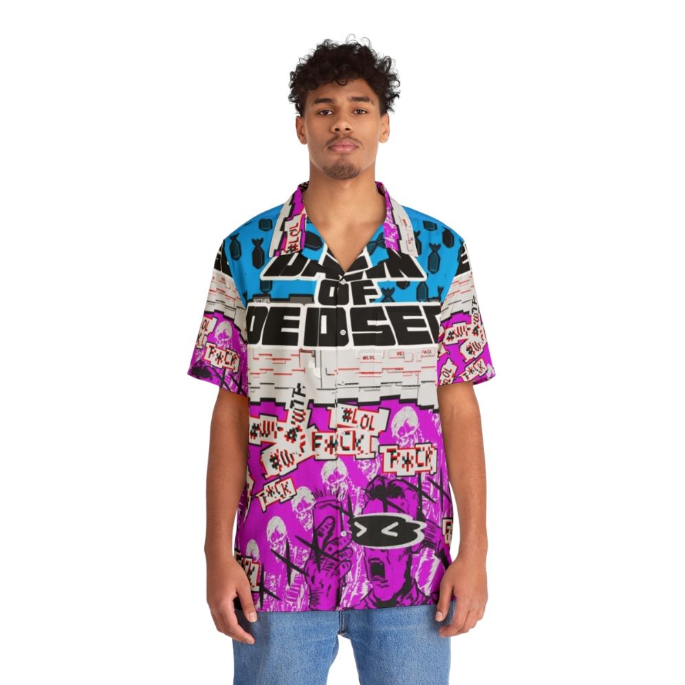 Dawn of Dedsec Hawaiian Shirt - Watchdogs Gaming Merchandise - People Front