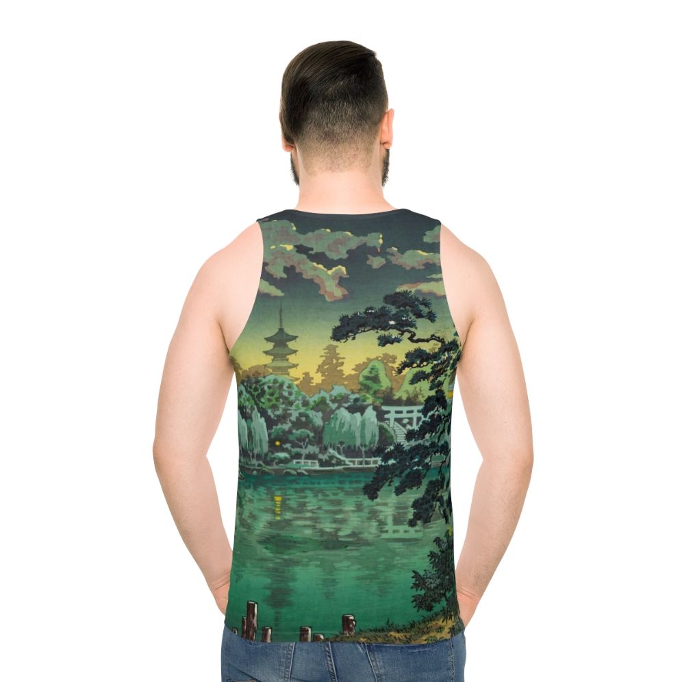 Tsuchiya Koitsu Ueno Shinobazu Pond Unisex Tank Top - men back