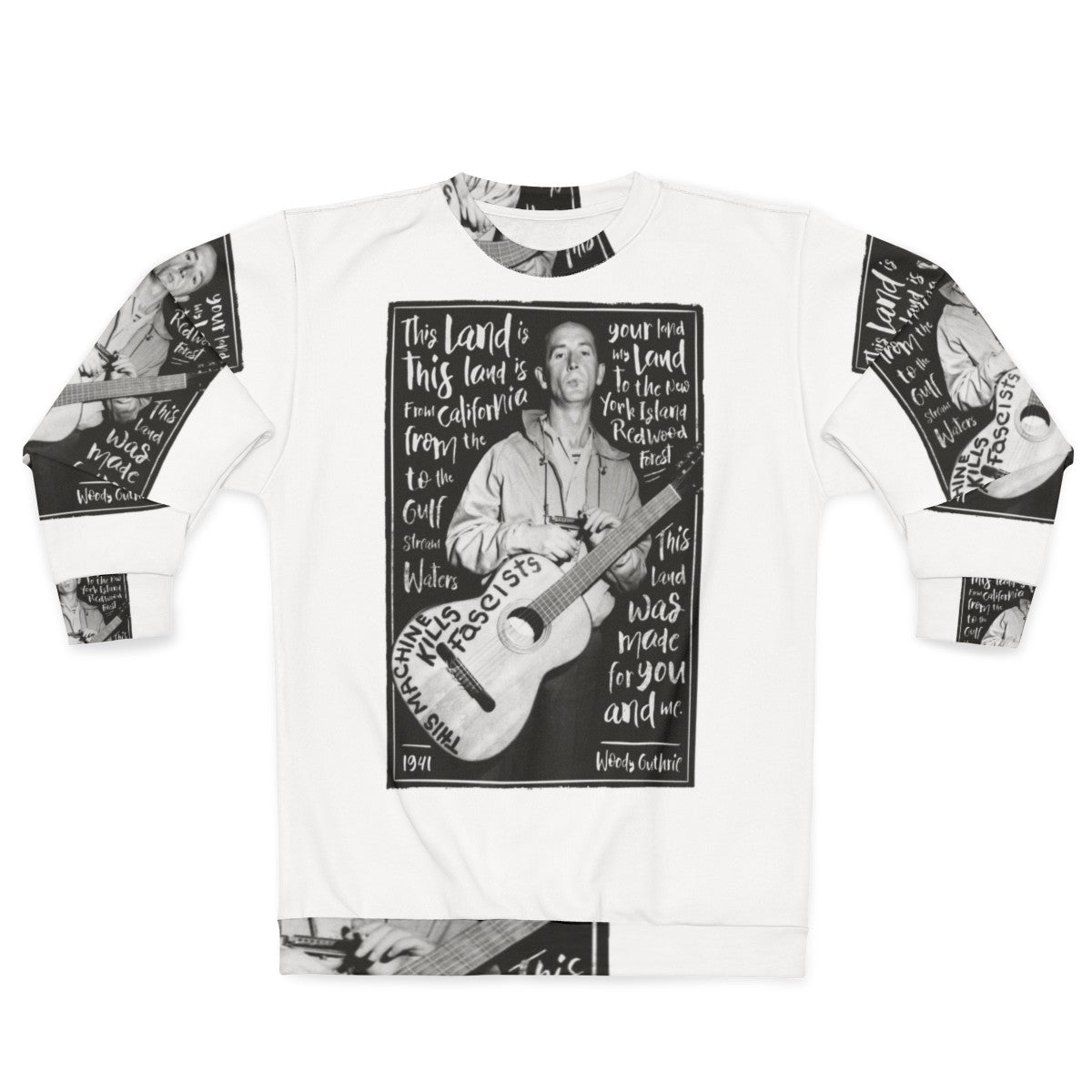 Woody Guthrie "This Land Is Your Land" Folk Music Sweatshirt