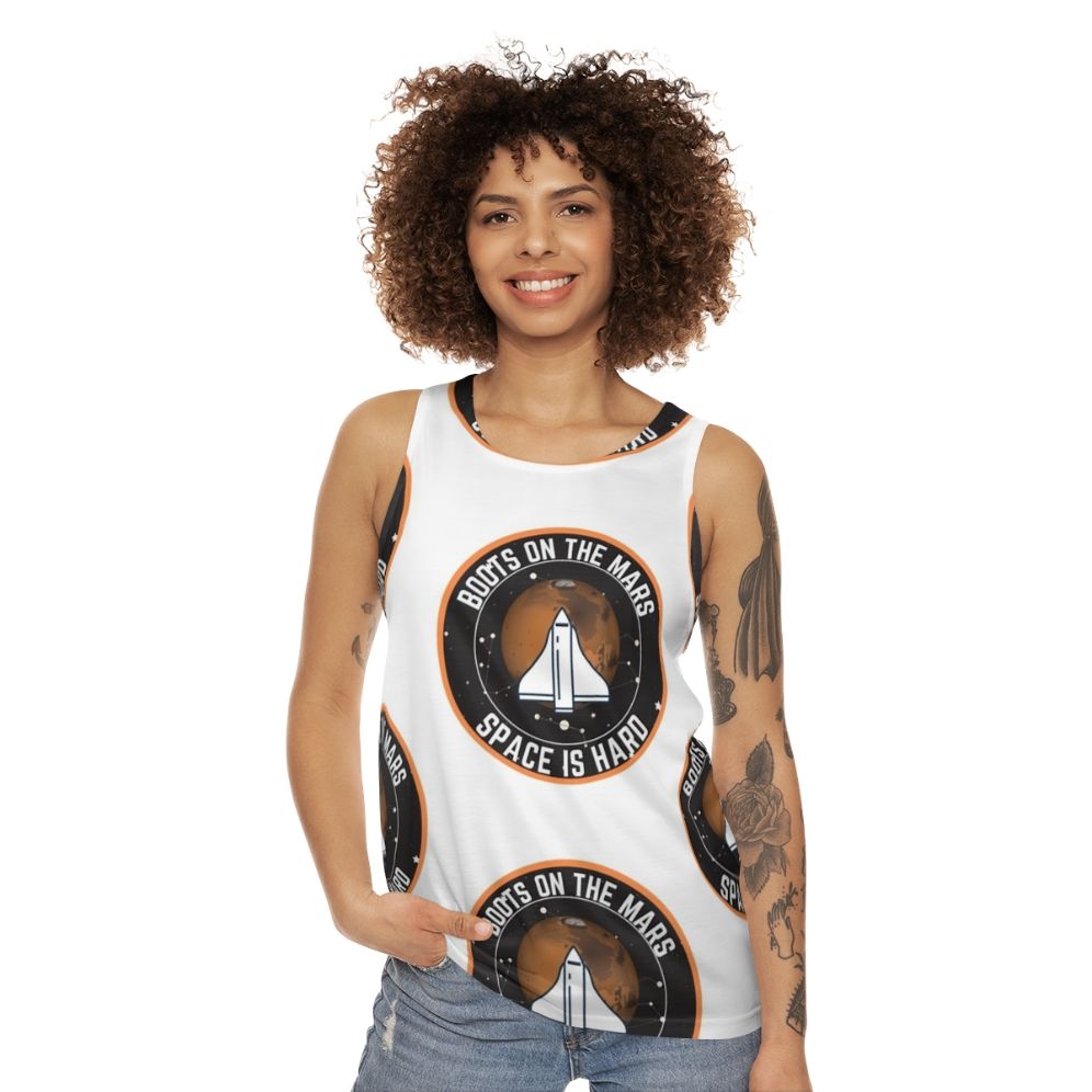 Space Force Boots on the Mars Unisex Tank Top - women