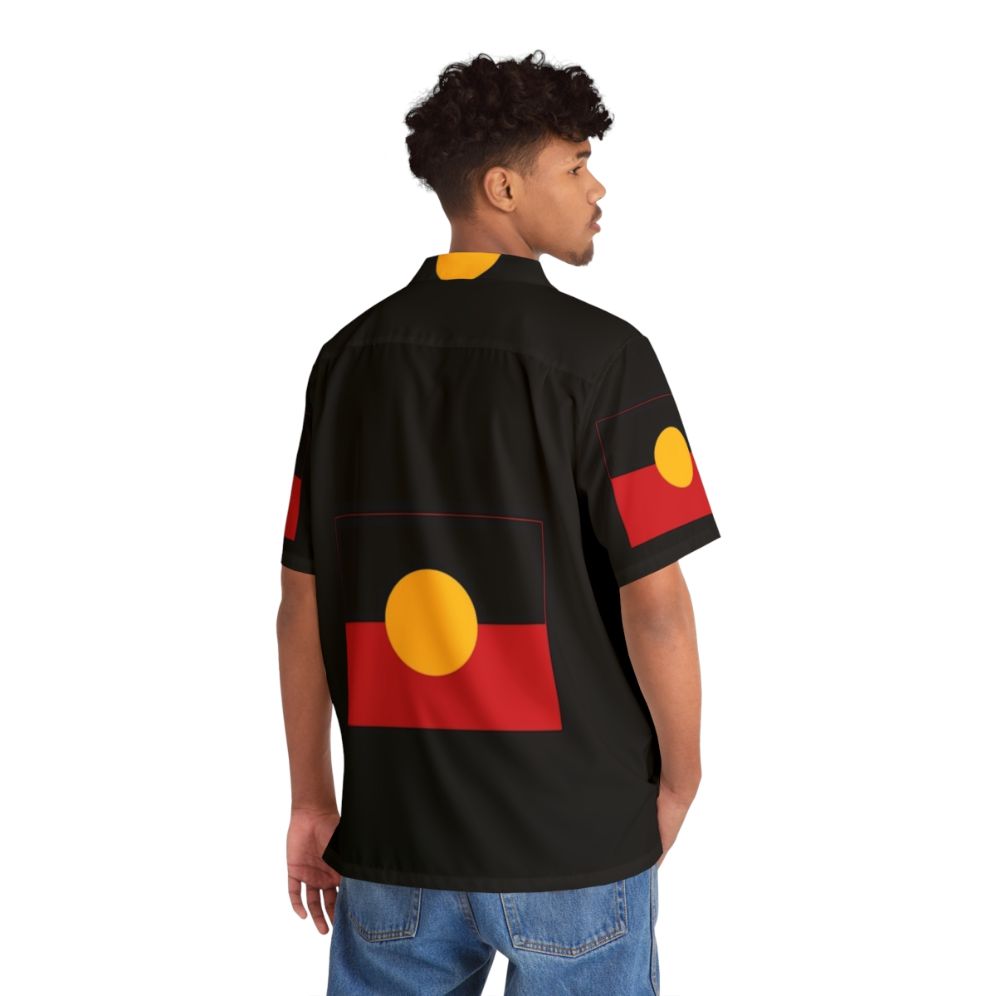 Aboriginal Flag Hawaiian Shirt - Flat lay