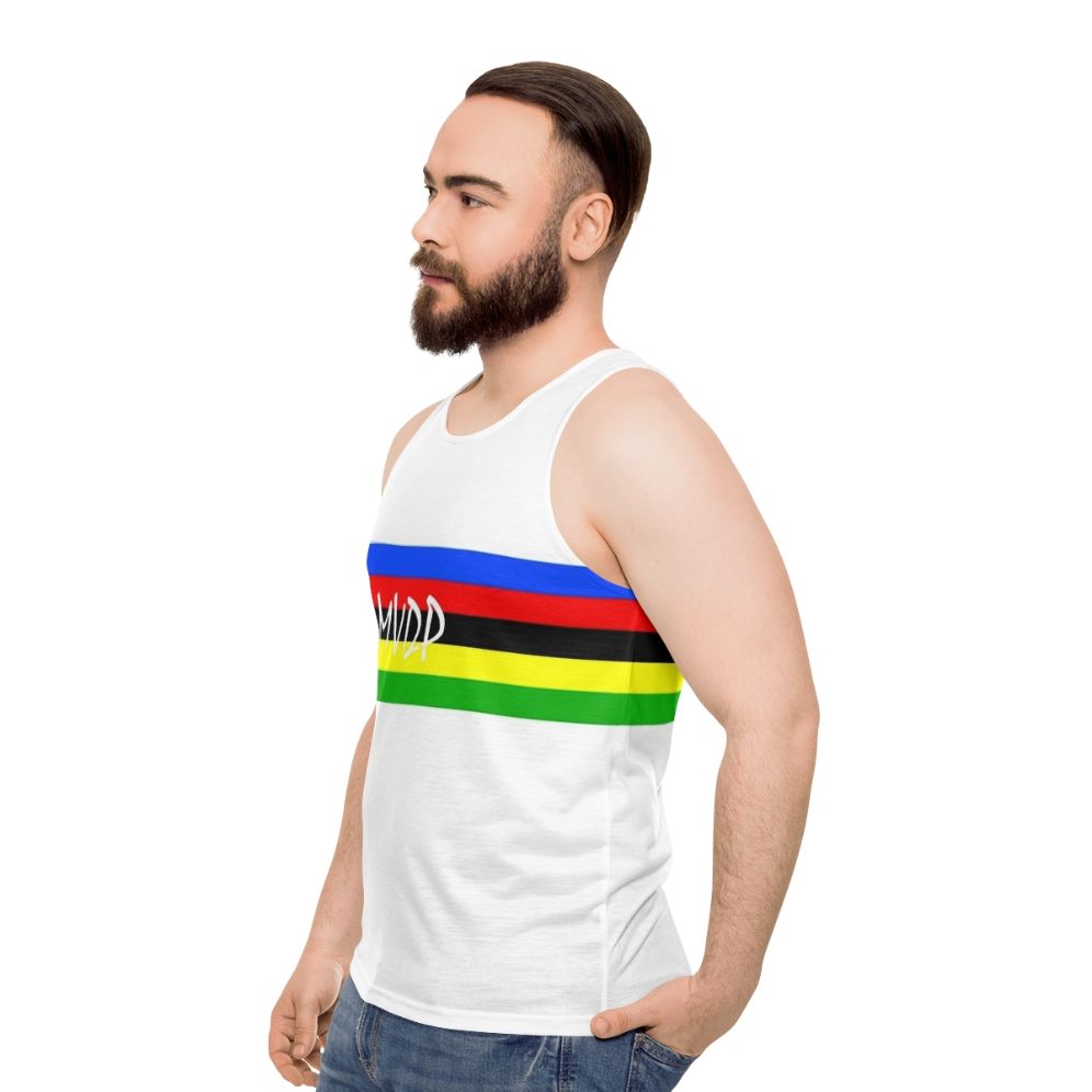 Mathieu Van Der Poel World Champion Unisex Cycling Tank Top - men side