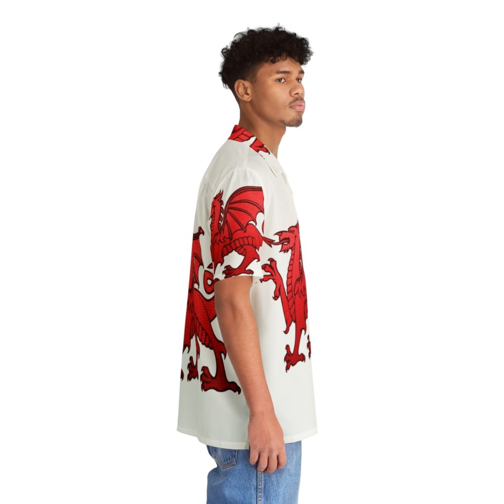 Welsh Red Dragon Print Hawaiian Shirt - People Pight