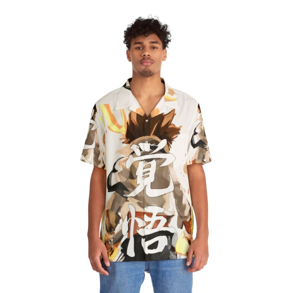 Hyper Intuition Hawaiian Shirt featuring anime and manga characters - People Front