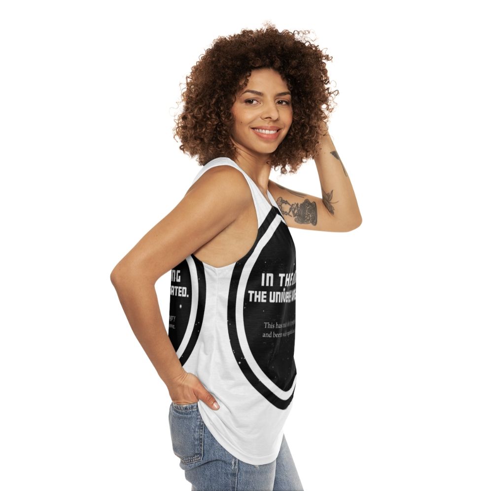 Douglas Adams Unisex Tank Top - women side