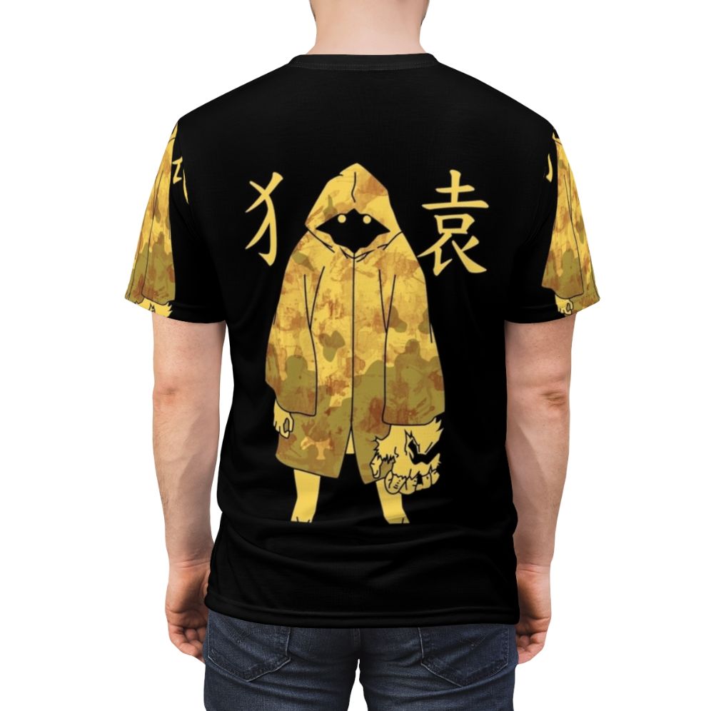 Monogatari series inspired graphic tee featuring the character Suruga Monkey - men back