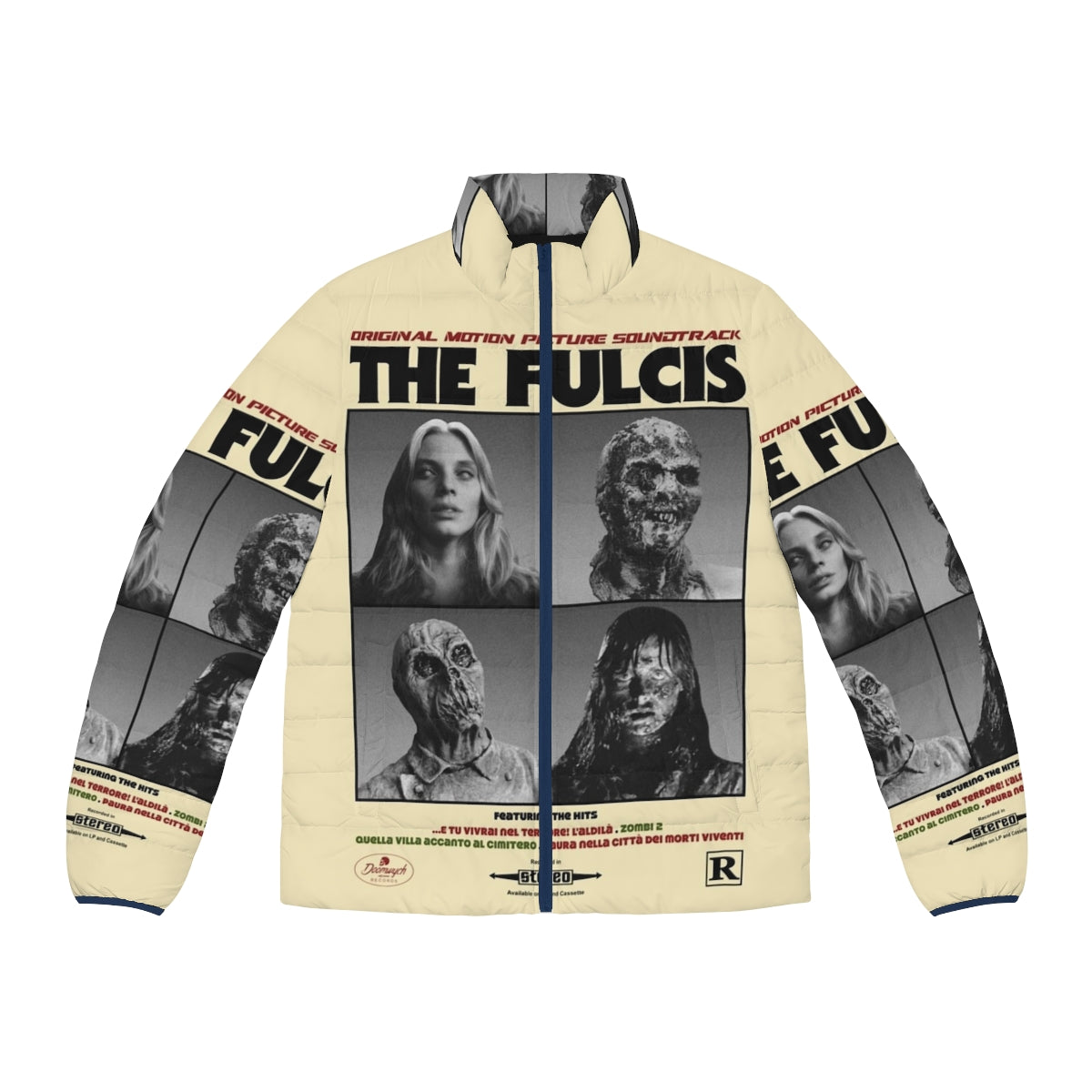 Goatess Doomwych The Fulcis Puffer Jacket, featuring horror movie inspired design