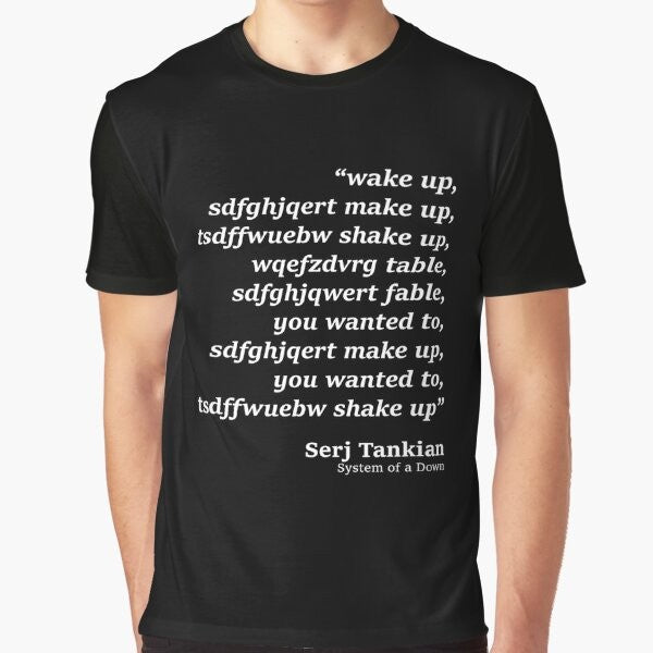 "Wake Up" System of a Down song lyrics graphic tee