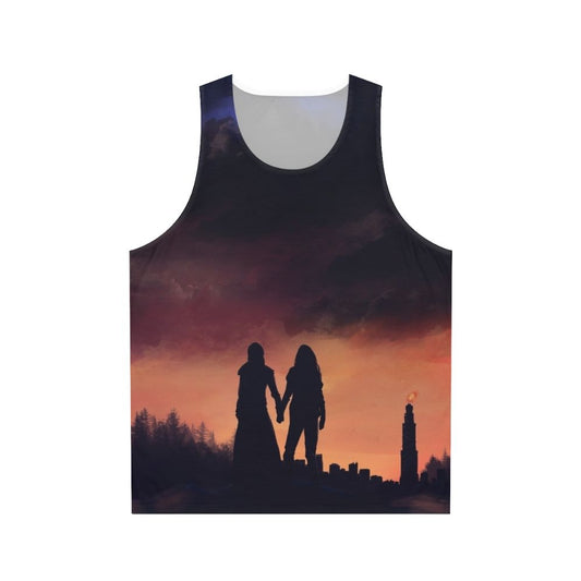 The 100' unisex tank top with Clarke Griffin and Lexa Commander design