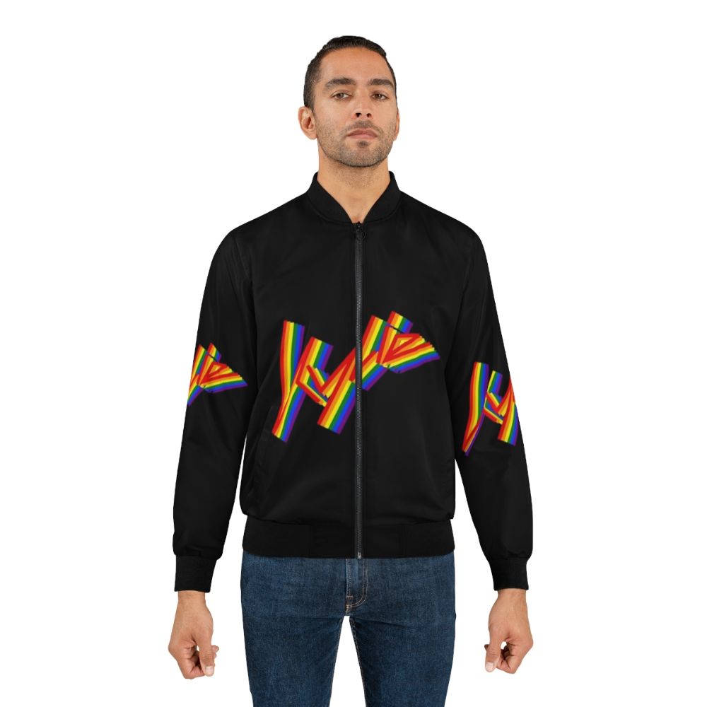 Kylie Minogue Pride 2023 Bomber Jacket with rainbow design - Lifestyle